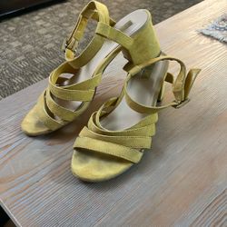 Strappy Yellow Forever 21 Heels