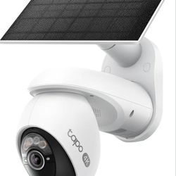 Tapo 4K Outdoor Pan/Tilt Wireless Security Camera - Battery with Solar Charging, 360° Motion Track, 24/7 Capture, Person/Vehicle Detection, Subscripti