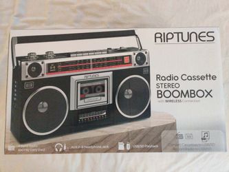 Retro Boombox Radio with Cassette & Bluetooth