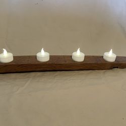 Bourbon Barrel Stave Candle Holder