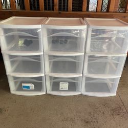 Sterilite 3 Drawer Storage Cart