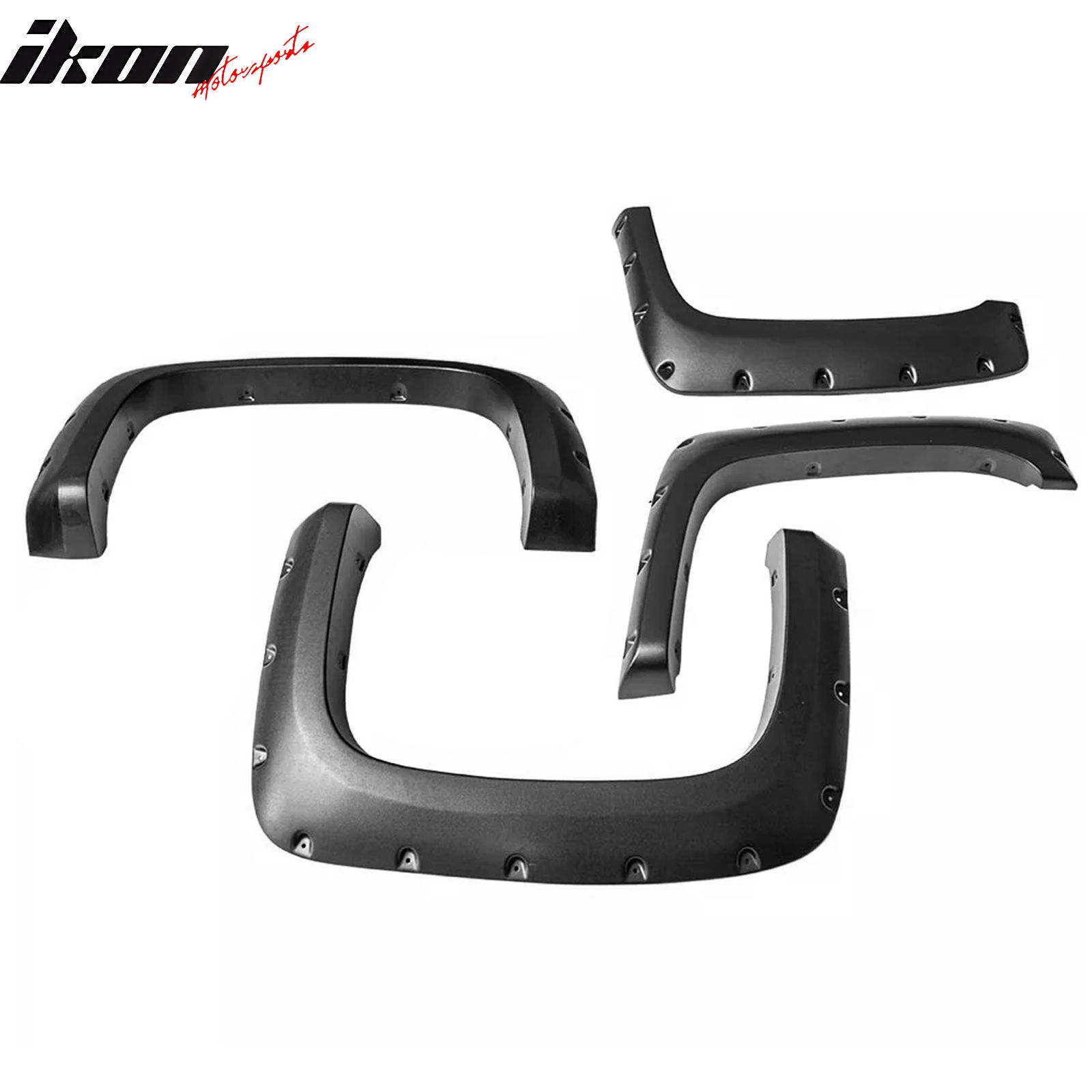 Fits 2004-2012 Chevy Colorado GMC Canyon Pocket Rivet Style Fender Flare Textured ABS