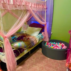 Princess Twin Bed Frame And Canopy 