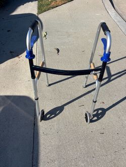 Drive Medical Folding Walker with Wheels and scooter