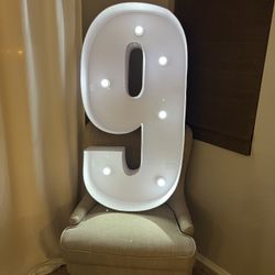 Mosaic Foam Number w/ lights