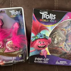 New trolls game and walkie talkies set