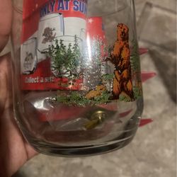 Vintage Sunoco North American Wildlife Glass - Grizzly Bear Cups