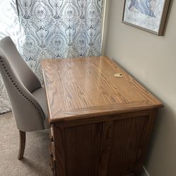 Vintage Oak Desk (Chair Not Included)