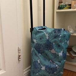 Shopping Cart with Rolling Wheels for Groceries and Utilities