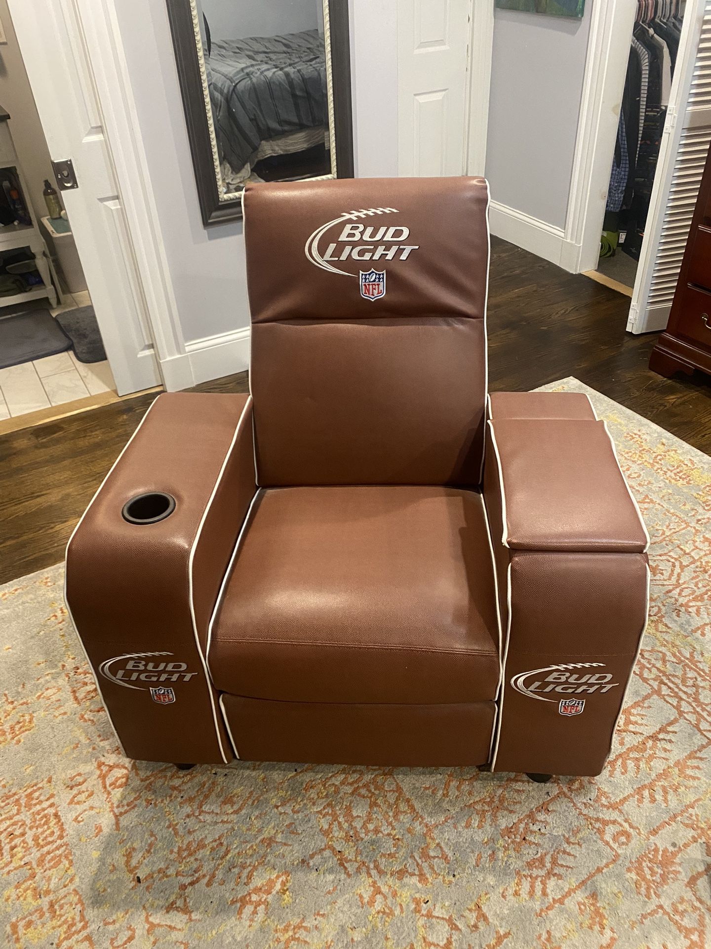 NFL Bud Light Recliner With Cooler