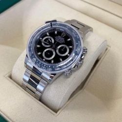 BRAND NEW 100% AUTHENTIC STAINLESS STEEL NEVER WORN ROLEX CHRONOGRAPH DAYTONA WATCH