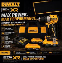DeWalt 20V MAX XR Brushless Drill/Driver Kit