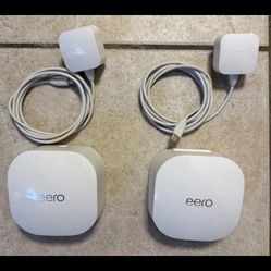 Eero 6 Mesh WiFi Router N010001 With 1 Extender Factory Reset Tested