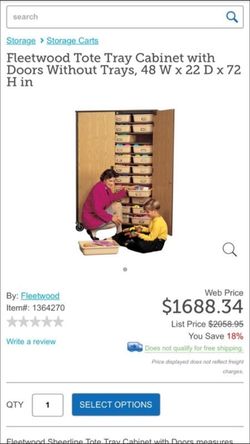 Tote Tray Cabinet