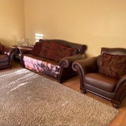 Brown Leather Couche 