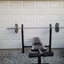 Olympic bench press n weights 