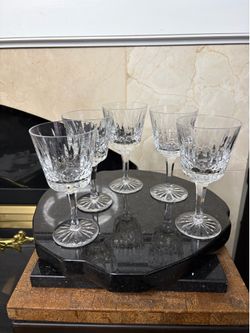Set of 5 Fatima (cut) wine glass by Atlantis