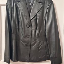 Women’s/Petites Leather Blazer
