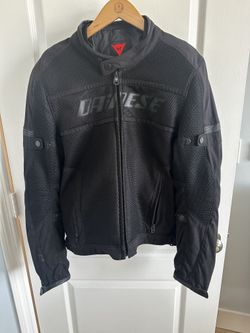 Dianese Black Motorcycle Jacket with protective pads