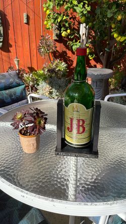 J&B1 Gallon Scotch, Whiskey Bottle From The 1930S Circa With Stand