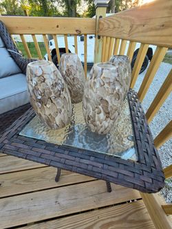 Set of 4 Marbled Glass light globes