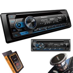 Pioneer DEH-S4200BT Single-DIN Bluetooth in-Dash CD/AM/FM Car Stereo Receiver w/Smart Sync, Pandora Control and Spotify with Gravity Magnet Phone Hold