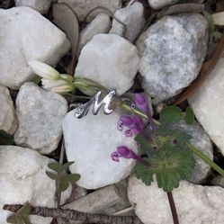 Sterling Silver M Ring