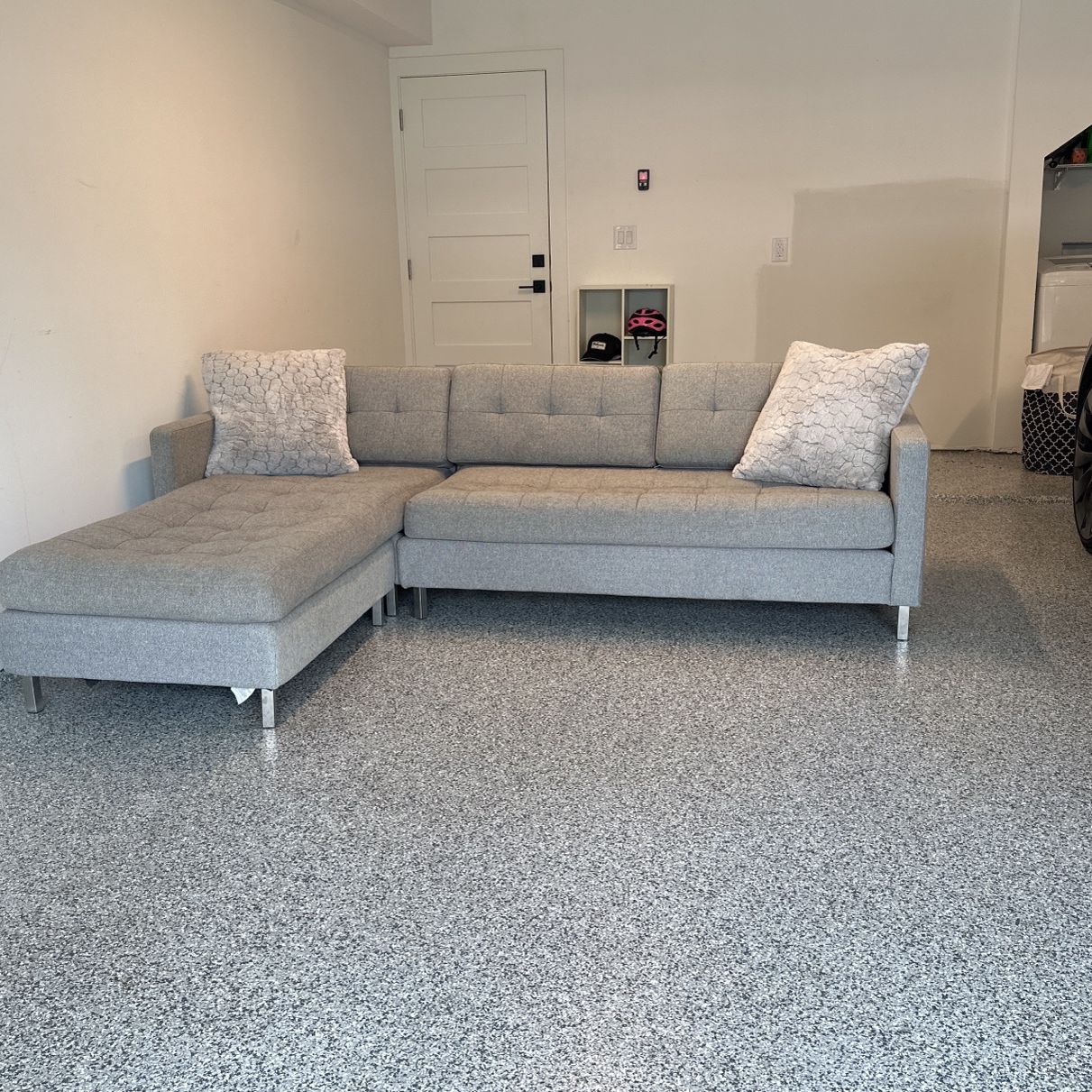 Modern Grey sectional Sofa (CB2) $499