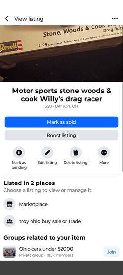 Motor sports drag racer collectible car