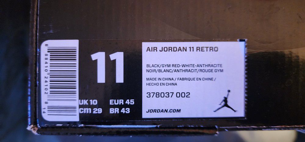 2015 Air Jordan's 11 Retro Size 11