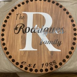 Custom Wood Sign With Any Last Name 