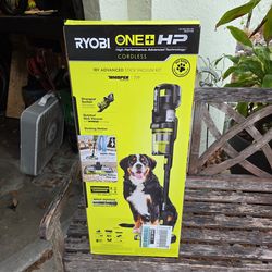 Ryobi One+ HP Cordless 18v Advanced Stick Vacuum Kit.