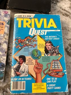 Trivia Quest Activity Game Books 1984  TV & Movie Pop Culture Vintage