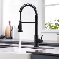 GIMILI Black Kitchen Faucet with Pull Down Sprayer