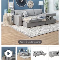 new sectional couch pops up to a bed 