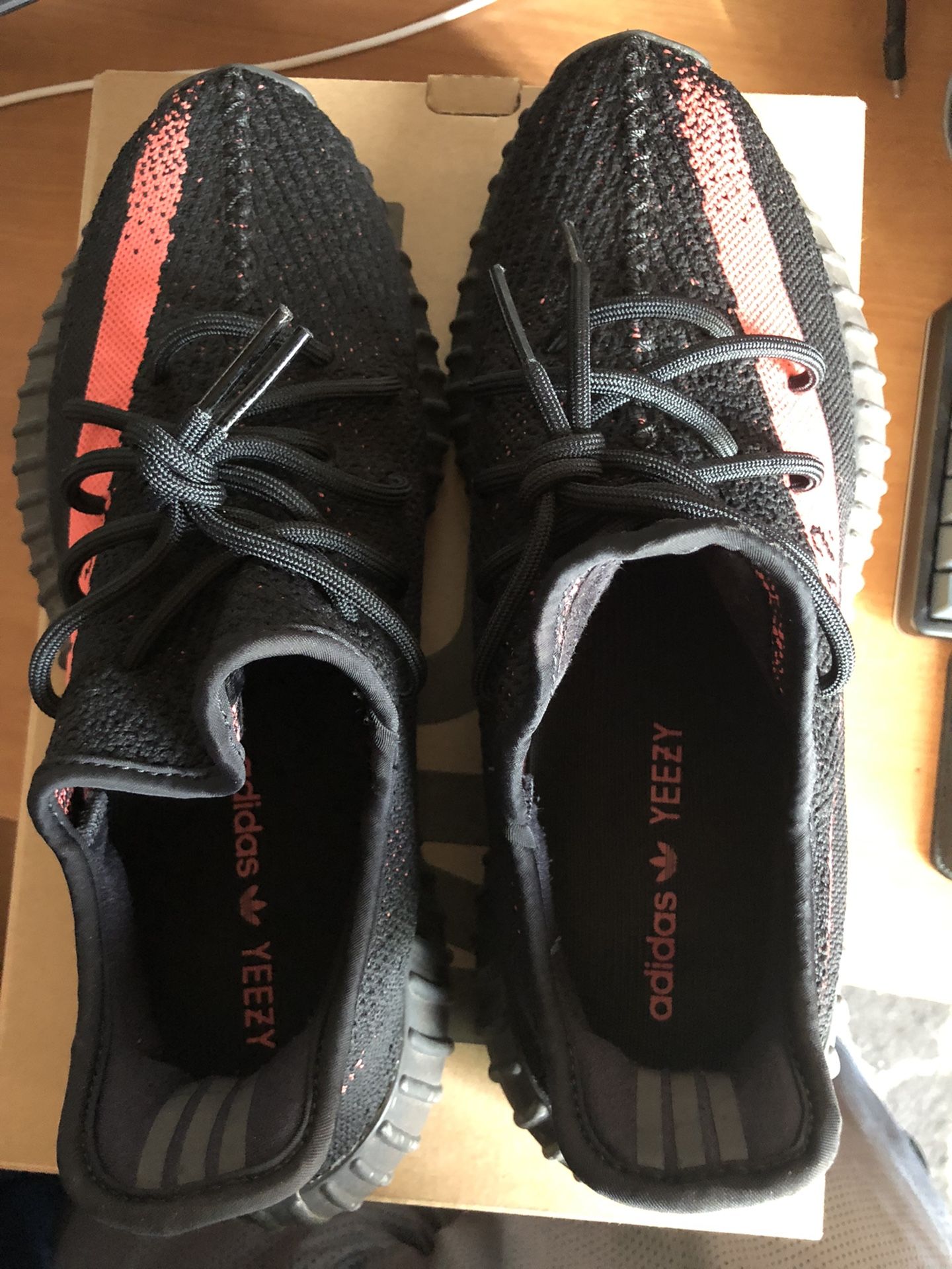 Adidas Yeezy Boost 350 V2 Core Black Red Size 10.5 Used