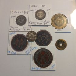 China Coins - Set Of (8) 