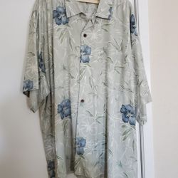 Tommy Bahama 100% Silk Hawaiian Shirt XXL