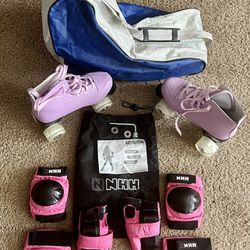 Girls Light Up Skates With Pads $30