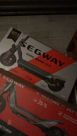 Segway max G3  Brand new but open box to make sure that it’s working perfectly. It has under 10 miles on it.