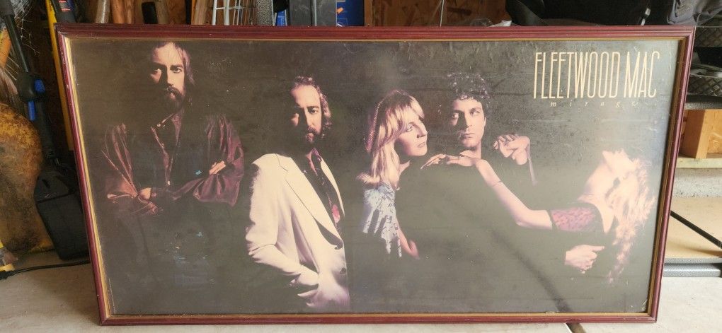 Rare 1982 warner brothers fleetwood mac mirage promotional poster 24"x48" for in store use only