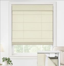 6499: New LazBlinds No Drill Roman Shades for Windows, Cordless Light Filtering Window Shades with UV Protection, Polyester Fabric for Bedroom & Livin
