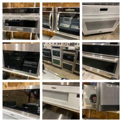 MICROWAVE OVEN WALL OVENS DACOR JENNAIR KITCHEN AID WHIRLPOOL GE RANGE HOOD WARRANTY DELIVERY 