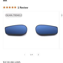 OEM Blue Tint Convex Side View Mirror 