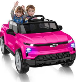 Brand New 24V 2 Seater Ride on Car  Licensed Chevrolet Ride On Truck Car, Electric Car Toy w/Parent Remote Control Pink