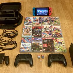 Nintendo Switch Bundle • 14 Games & Accessories / Huge lot