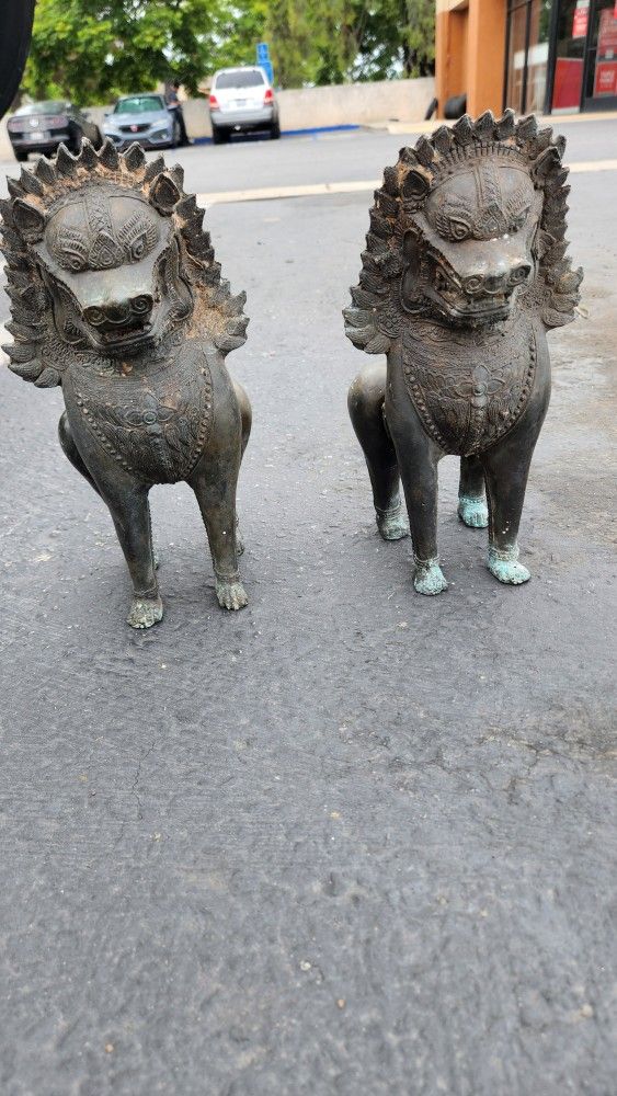 KHMER FOO DOGs (Bronze)