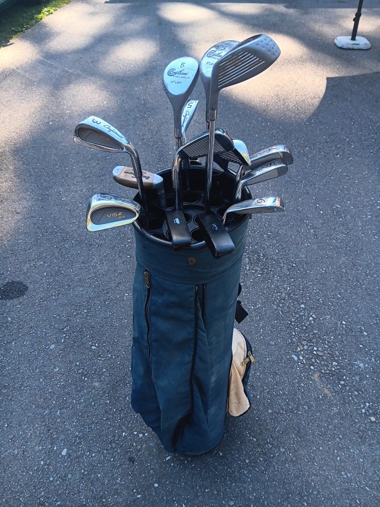 golf clubs visa Gold and bag and balls