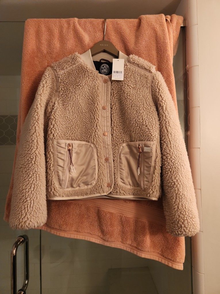 Scotch&soda Fleece Jacket Size XS Tan Color