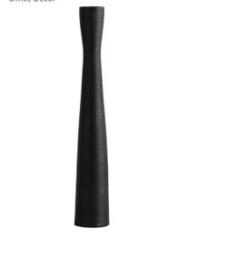 Tall Black Textured Decorative Vase